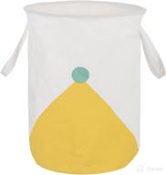 🧺 yellow collapsible laundry hamper with handles - waterproof storage basket for bathroom, kids' room, dorm, laundry room logo