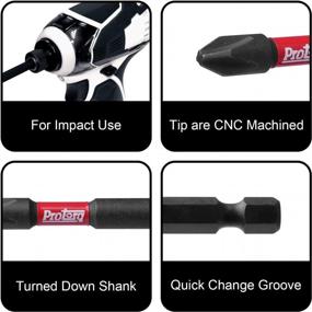 img 1 attached to Protorq Impact Bit Set W/Clip, T10-T40 TORX,10-Piece, 2 Inch Length, Industrial Strength, 1/4" Hex Shank