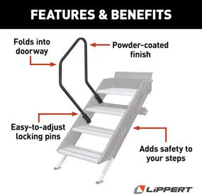 img 3 attached to 🚪 Enhanced Accessibility Handrail for 5th Wheel RVs, Travel Trailers, and Motorhomes - Lippert Solid Step Entry Assist