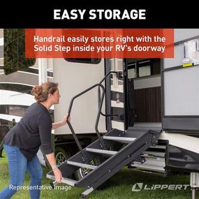 img 1 attached to 🚪 Enhanced Accessibility Handrail for 5th Wheel RVs, Travel Trailers, and Motorhomes - Lippert Solid Step Entry Assist