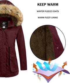 img 1 attached to CHERFLY Womens Winter Hooded X Large Women's Clothing ~ Coats, Jackets & Vests