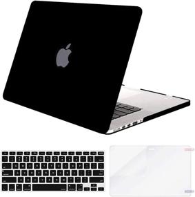 img 4 attached to Black Hard Shell Case, Keyboard Cover, And Screen Protector By MOSISO - Compatible With Older Versions Of MacBook Pro Retina 13 Inch - Models A1502 & A1425