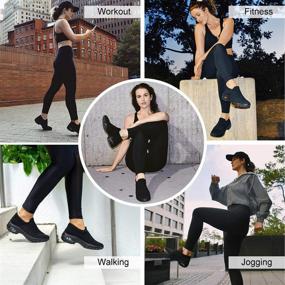 img 3 attached to HKR Walking Platform Sneakers ZJW1839Quanhei40 5 Women's Shoes ~ Athletic