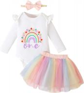 boho rainbow tutu set for baby girls' first birthday cake smash and photoshoot logo