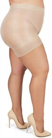 img 3 attached to Plus Size Ultra Sheer Control Top Pantyhose By MeMoi Curvy