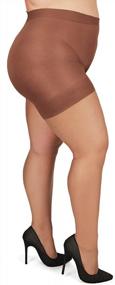 img 1 attached to Plus Size Ultra Sheer Control Top Pantyhose By MeMoi Curvy