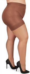 img 4 attached to Plus Size Ultra Sheer Control Top Pantyhose By MeMoi Curvy