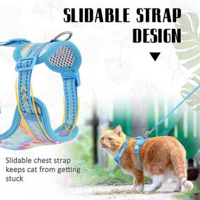 img 1 attached to 🐱 Escape-Proof Supet Cat Harness and Leash Set, Adjustable Vest for Walking Large and Small Kittens and Dogs