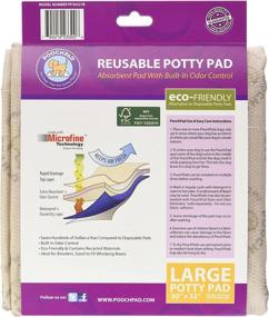 img 1 attached to 🐶 PoochPads Beige Training Pad - Large Size for Easy Training - 30"x32