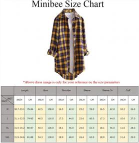 img 1 attached to Stay Chic And Comfortable With Minibee'S Plaid Cotton Blouses: Perfect For Casual Wear And Formal Occasions