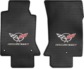 img 4 attached to 🔒 Lloyd Mats Heavy Duty Signature Rubber All Weather Floor Mats for C5 1997-2004 - Fronts, Black: Uncompromised Protection and Style
