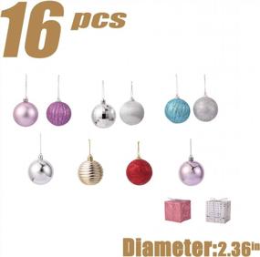 img 1 attached to TWBB 16Ct Gold Christmas Balls - Big Xmas Ornaments For Tree Decorations 2.36" - Perfect For Festive Home Decor!