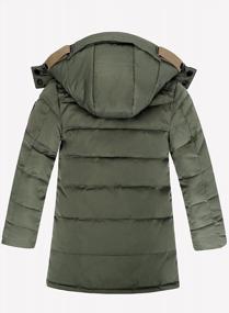 img 3 attached to Warm Winter Protection For Big Boys: LISUEYNE Mid-Long Hooded Down Puffer Jacket