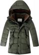 warm winter protection for big boys: lisueyne mid-long hooded down puffer jacket logo