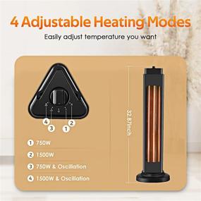 img 2 attached to Efficient And Convenient Large Room Heating With 1500W 4-Mode Electric Space Heater