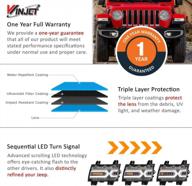 winjet fog lights for [2018-2022 jeep wrangler jl 2020-2021 jeep gladiator jt 2021-2022 jeep wrangler 4xe plugin] x-led drl daytime running lights with sequential fender turn signal logo