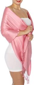 img 4 attached to 🧣 SERENITA Women's Pashmina Shawl - Wedding Accessories, Scarves, and Wraps