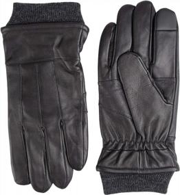 img 1 attached to Dockers Leather Gloves Black Medium Men's Accessories in Gloves & Mittens