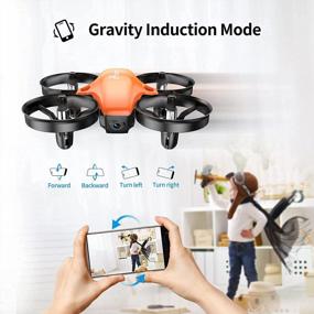 img 3 attached to Potensic A20W Drone For Kids, Mini Drone With Camera 720P HD, RC Drone, 3 Batteries With Altitude Hold, One Key Take Off, Easy For Beginners, Gravity Sensor, Headless Mode, Orange