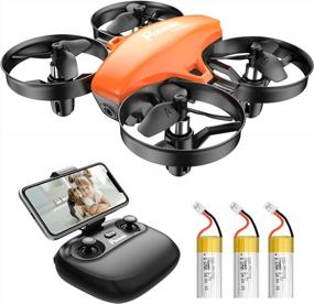 img 4 attached to Potensic A20W Drone For Kids, Mini Drone With Camera 720P HD, RC Drone, 3 Batteries With Altitude Hold, One Key Take Off, Easy For Beginners, Gravity Sensor, Headless Mode, Orange
