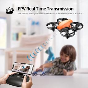 img 1 attached to Potensic A20W Drone For Kids, Mini Drone With Camera 720P HD, RC Drone, 3 Batteries With Altitude Hold, One Key Take Off, Easy For Beginners, Gravity Sensor, Headless Mode, Orange
