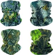 🌳 smehcf camo forest headband bandana balaclava - 4pcs multipurpose face mask and headwear for women & men logo