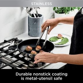 img 2 attached to Набор сковород Ninja C62200 Foodi NeverStick из нержавеющей стали - 10,25 и 12 дюймов, пригодные для использования в духовке до 500°F!