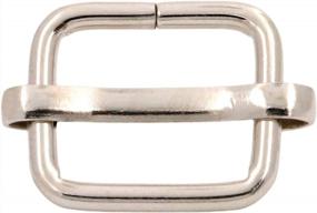 img 1 attached to Adjustable Metal Buckle Tri-Glides With Movable Bar For 0.5 Inch Straps