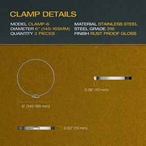 img 2 attached to Зажимы для воздуховодов TerraBloom 6" из нержавеющей стали для вентиляционных каналов, воздушных шлангов, встроенных вентиляторов и угольных фильтров. 2 шт. в упаковке. Подходит для 6-дюймовых воздуховодов
