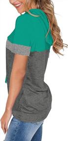 img 3 attached to Women'S Summer Tops - Stylish Casual Tees, Hoodies & Blouses In Trendy Tunics For Women (Cyan Grey X-Large)