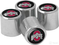 🏈 ncaa ohio state buckeyes metal valve stem caps for tires - set of 4 логотип