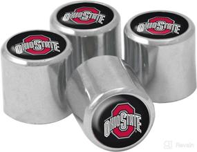 img 1 attached to 🏈 NCAA Ohio State Buckeyes Metal Valve Stem Caps for Tires - Set of 4