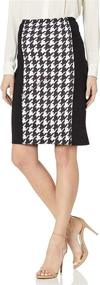 img 2 attached to Star Vixen Slimming Colorblock Houndstooth Women's Clothing via Skirts