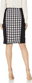img 1 attached to Star Vixen Slimming Colorblock Houndstooth Women's Clothing via Skirts