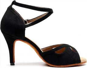 img 2 attached to Women'S Professional Latin Dance Shoes - Goettin Satin Salsa Ballroom Wedding Dancing 3.3" Heel