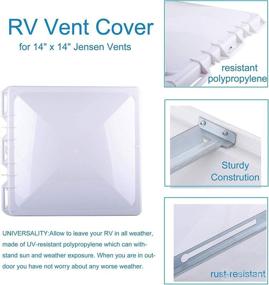 img 2 attached to 🏕️ Wadoy 13 x 13 inch RV Camper Vent Cover/Lid: Premium Trailer Vent Cover Compatible with Jensen Metal RV Roof Vents!