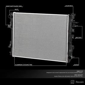 img 3 attached to 🔥 DNA Motoring OEM-RA-13129 Aluminum Cooling Radiator for 09-18 Ram 1500 2500 3500 AT - Efficient Heat Dissipation with OE Style Design