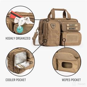 img 3 attached to Mens Tactical Diaper Bag for Dads with Changing Mat and Stroller Straps - TBG