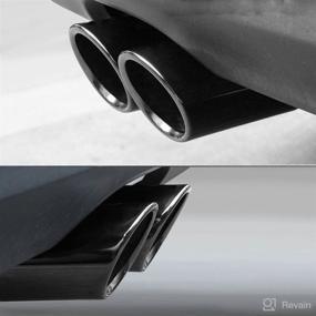 img 2 attached to 🚗 Enhance Your VW Volkswagen's Style with Dsycar Black Coated Stainless Steel Car Exhaust Muffler Tip Pipe (Black) - Compatible with JETTA, SAGITAR, POLO, GOLF 7 (2009-2018)