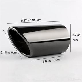 img 1 attached to 🚗 Enhance Your VW Volkswagen's Style with Dsycar Black Coated Stainless Steel Car Exhaust Muffler Tip Pipe (Black) - Compatible with JETTA, SAGITAR, POLO, GOLF 7 (2009-2018)