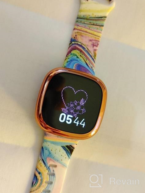 img 1 attached to Stylish Floral Print Bands For Women'S Fitbit Versa 3 And Sense: Maledan Compatible Accessories review by Daveon Jumps