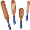 mad hungry spurtle - 4pc set of acacia wood cooking utensils for non-stick cookware - perfect for baking, whisking, smashing, scooping, spreading, serving and more! logo