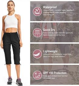 img 2 attached to Linlon Women'S Quick-Dry Cargo Capri Long Shorts For Outdoor Hiking, Camping, And Travel - Casual Straight-Leg Design