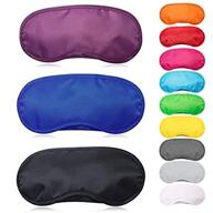 get a perfect sleep with exacoo 12 pcs multicolor eye mask for travel and nap - lightweight, soft & durable blindfold with elastic strap for kids, women and men (12 colors) logo
