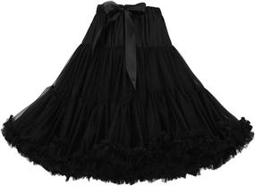 img 4 attached to 👗 Colyanda 3-Layered Pleated Petticoat: The Ultimate White Women's Clothing Skirt