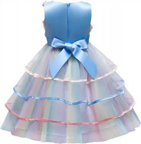 img 3 attached to Beautiful Kids' Lace Ruffles Flower Girl Dress For Weddings & Parties - NNJXD