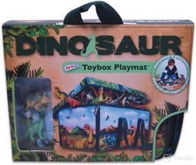 img 3 attached to 🦖 Neat Oh Dinosaur ZipBin: Convertible Toy Box with 2 Dinos – Strong, Sturdy, Stackable Storage, Includes Pre-historic Play Mat – Holds up to 40 Dinos – 18 x 16 inches