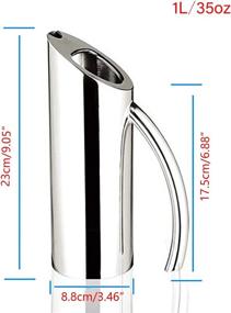 img 3 attached to Stylish And Durable 1L Stainless Steel Water Pitcher For Home And Hotel Use