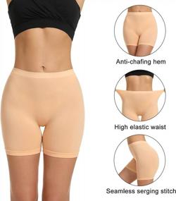 img 1 attached to Women'S Anti-Chafing Spandex Boxer Briefs Slip Shapewear Bike Shorts For Under Dresses