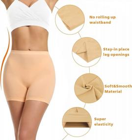 img 2 attached to Women'S Anti-Chafing Spandex Boxer Briefs Slip Shapewear Bike Shorts For Under Dresses